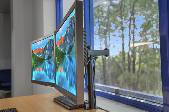 Lenovo LT2252Pwd 22" Dual Monitor Work From Home Setup with Arm & Cables (Refurbished)