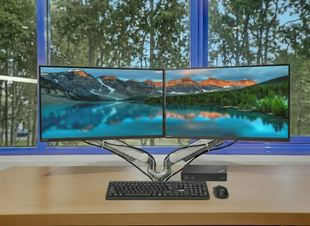 Lenovo T22i-10 Dual Monitor Bundle 21.5" FHD IPS | Dual Screen Setup with Arms