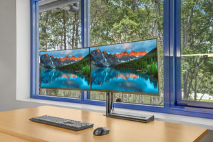 Dell UltraSharp P2419H Dual-Monitor System with Dual Arm & Cables (Refurbished)